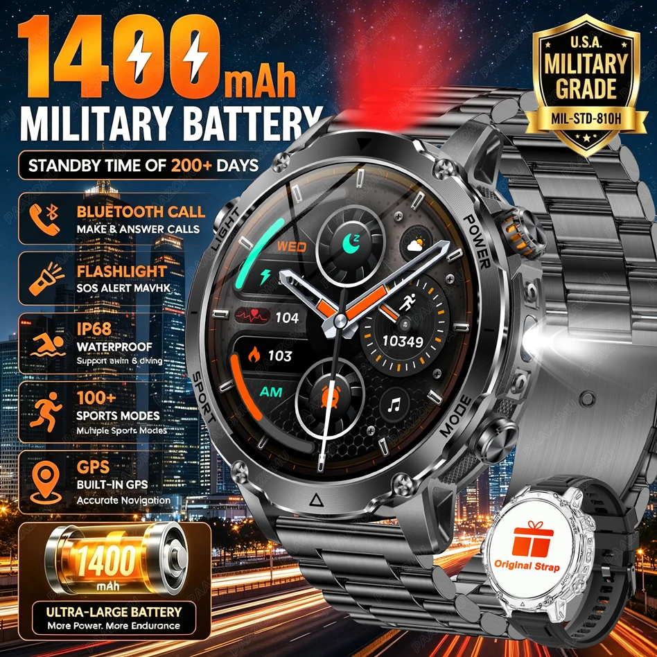 Smartwatch Watches Brands For Men - Smartwatch da Uomo con Batteria Grande