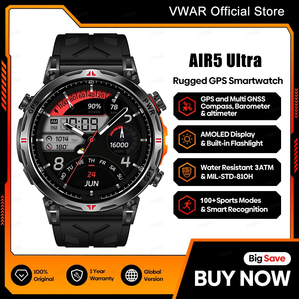 Watch Vs Amazfit - 2025 Nuovo VWAR GPS Smartwatch 1.56